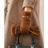 キャメル | ファー付き手袋 スエード調 防寒手袋秋冬 | Miniministore