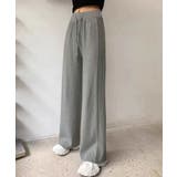 グレー | サイド縦ラインニットパンツ ワイドパンツ | Miniministore