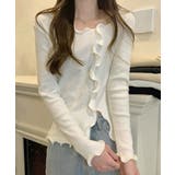 ホワイト | メロウフリルニット フロントスリット秋服 | Miniministore