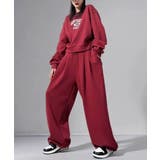 ワインレッド | カレッジロゴスウェットセットアップパンツ | Miniministore