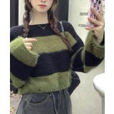 カーキ | ワイドボーター シャギーニットレディース | Miniministore