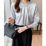 シルク風ブラウス 長袖トップス きれいめ | Miniministore | 詳細画像2