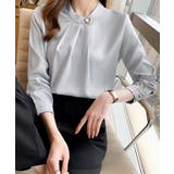 シルク風ブラウス 長袖トップス きれいめ | Miniministore | 詳細画像3