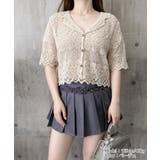 透かし編み花柄レース半袖カーディガン春夏 | Miniministore | 詳細画像18 