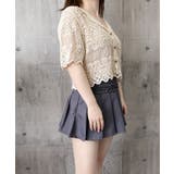 透かし編み花柄レース半袖カーディガン春夏 | Miniministore | 詳細画像19 