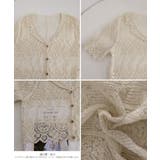 透かし編み花柄レース半袖カーディガン春夏 | Miniministore | 詳細画像23 