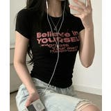 タイトロゴTシャツグラフィック半袖韓国風 | Miniministore | 詳細画像16 