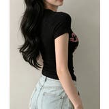 タイトロゴTシャツグラフィック半袖韓国風 | Miniministore | 詳細画像8 