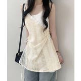 透かし編み レースキャミチュニックリボン | Miniministore | 詳細画像3 
