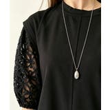 袖花柄チュールドッキングロングワンピース | Miniministore | 詳細画像7 