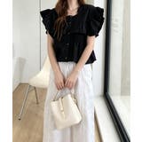 レディースフリルブラウス 半袖シャツ夏服 | Miniministore | 詳細画像8 