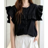 レディースフリルブラウス 半袖シャツ夏服 | Miniministore | 詳細画像9 