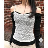 総レースシアーキャミソールレイヤード夏服 | Miniministore | 詳細画像1