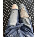 ダメージ デニムワイドパンツ レディース | Miniministore | 詳細画像8 