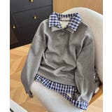 ポロ襟トップスチェックシャツレイヤード風 | Miniministore | 詳細画像32