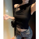 オフショル レースカットソー半袖Tシャツ | Miniministore | 詳細画像18 