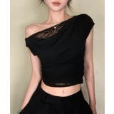 オフショル レースカットソー半袖Tシャツ | Miniministore | 詳細画像8 