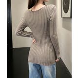 ダメージ シアーニットトップス長袖透け感 | Miniministore | 詳細画像12