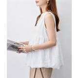 フェザー切替ノースリーブペプラムブラウス | Miniministore | 詳細画像6 