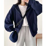 ダブルジップスウェットフード付きパーカー | Miniministore | 詳細画像13