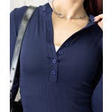 ハーフボタンカットソー長袖タイトtシャツ | Miniministore | 詳細画像26 