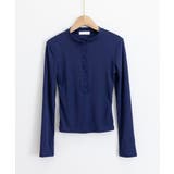 ハーフボタンカットソー長袖タイトtシャツ | Miniministore | 詳細画像28 