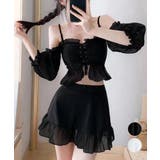 オフショルダー水着2点セットレースアップ | Miniministore | 詳細画像1 