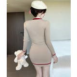 リボンタイミニワンピース配色ニットドレス | Miniministore | 詳細画像5