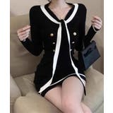 リボンタイミニワンピース配色ニットドレス | Miniministore | 詳細画像9