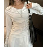 ドレープネックTシャツ 長袖トップス春秋 | Miniministore | 詳細画像3