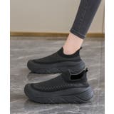 厚底メッシュスリッポンスニーカー軽量通気 | Miniministore | 詳細画像2