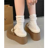 ボア厚底モカシンレディースサボサンダル冬 | Miniministore | 詳細画像10 
