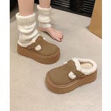 ボア厚底モカシンレディースサボサンダル冬 | Miniministore | 詳細画像13 