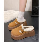 ボア厚底モカシンレディースサボサンダル冬 | Miniministore | 詳細画像2 