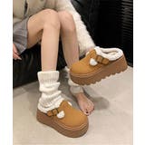 ボア厚底モカシンレディースサボサンダル冬 | Miniministore | 詳細画像4 