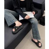 ドット柄クロスリボン厚底サンダル美脚脚長 | Miniministore | 詳細画像25 