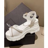 オープントゥ厚底サンダルレディース美脚靴 | Miniministore | 詳細画像13 