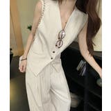 リネン混ベスト×ワイドパンツセットアップ | Miniministore | 詳細画像13 