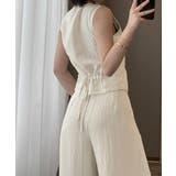 リネン混ベスト×ワイドパンツセットアップ | Miniministore | 詳細画像15 
