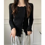 メロウフリルニット フロントスリット秋服 | Miniministore | 詳細画像8 