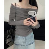 ワイドオフショルダーニットトップス肩出し | Miniministore | 詳細画像16 