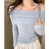 ワイドオフショルダーニットトップス肩出し | Miniministore | 詳細画像2 