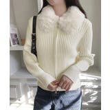 ファー襟ニットカーディガン ダブルジップ | Miniministore | 詳細画像11 