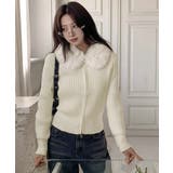 ファー襟ニットカーディガン ダブルジップ | Miniministore | 詳細画像13 