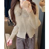 ファー襟ニットカーディガン ダブルジップ | Miniministore | 詳細画像2 