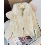 ファー襟ニットカーディガン ダブルジップ | Miniministore | 詳細画像21 