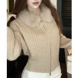 ファー襟ニットカーディガン ダブルジップ | Miniministore | 詳細画像4 