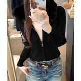 ファー襟ニットカーディガン ダブルジップ | Miniministore | 詳細画像6 