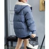 配色フード付き中綿ジャケットレディース冬 | Miniministore | 詳細画像14