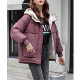 配色フード付き中綿ジャケットレディース冬 | Miniministore | 詳細画像16